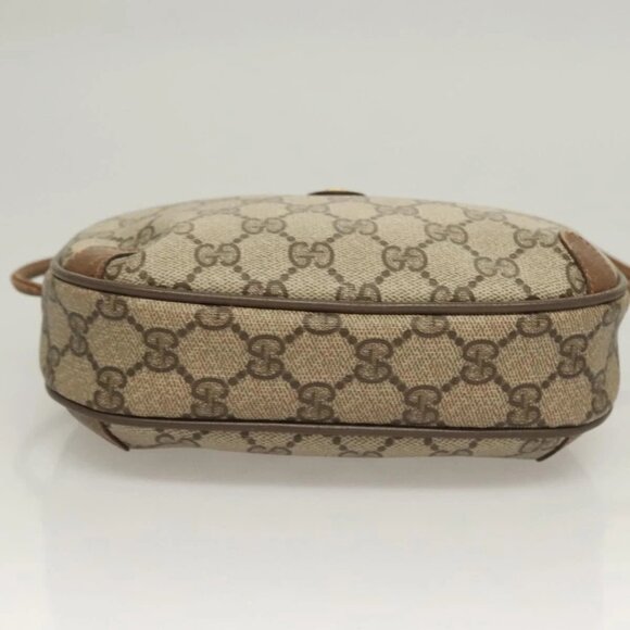 GUCCI GG Supreme Web Sherry Line Bag PVC Beige Gold 89 02 066 Auth BA3786 - Picture 7 of 16